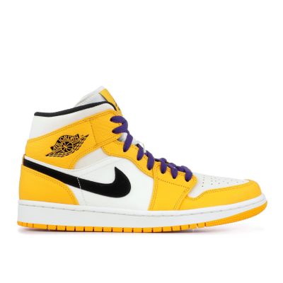 Cheap AIR JORDAN 1 MID SE "LAKERS" FOR SALE