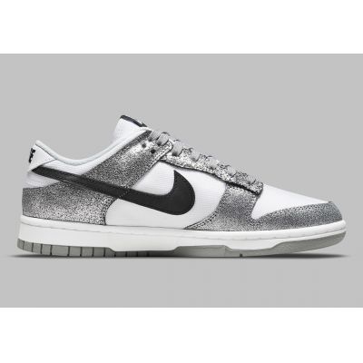 uabat Nike Dunk Low Features Silver Cracked Leather