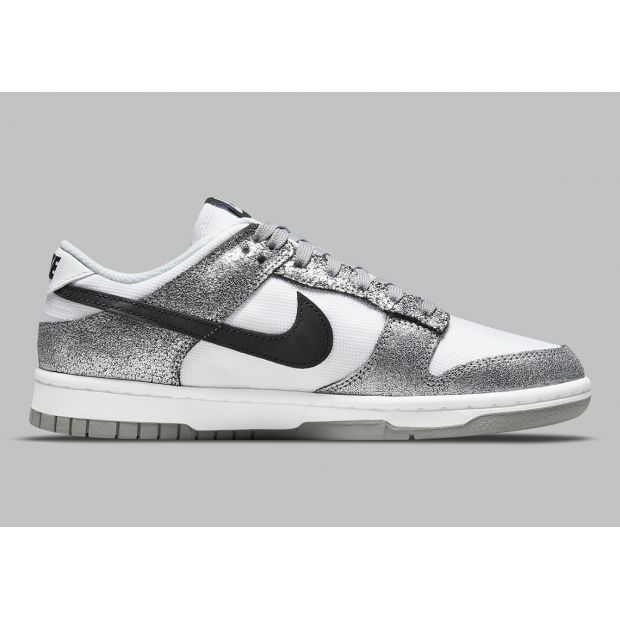 uabat Nike Dunk Low Features Silver Cracked Leather
